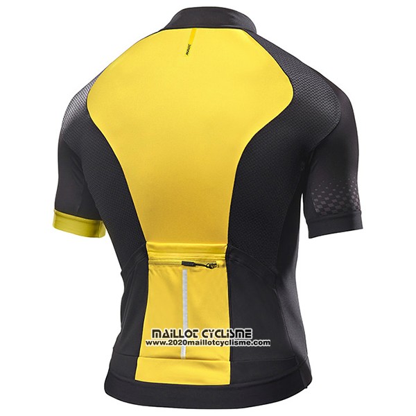 2017 Maillot Ciclismo Mavic Jaune et Noir Manches Courtes et Cuissard