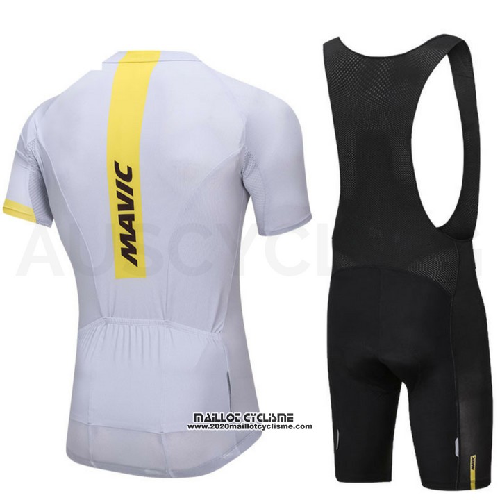 2018 Maillot Ciclismo Mavic Blanc Manches Courtes et Cuissard