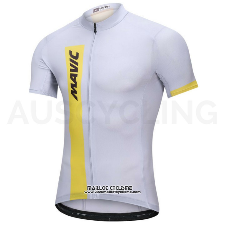 2018 Maillot Ciclismo Mavic Blanc Manches Courtes et Cuissard