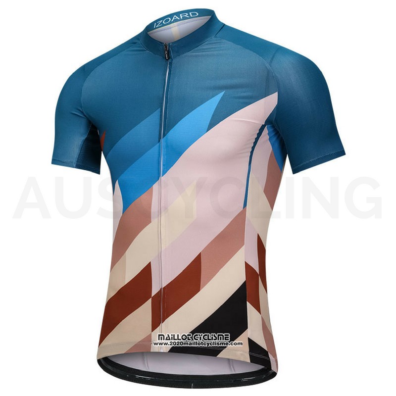 2018 Maillot Ciclismo Mavic Bleu et Marron Manches Courtes et Cuissard