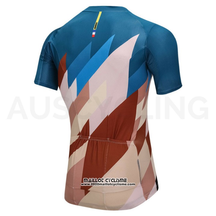 2018 Maillot Ciclismo Mavic Bleu et Marron Manches Courtes et Cuissard