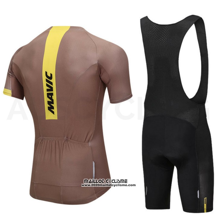 2018 Maillot Ciclismo Mavic Marron Manches Courtes et Cuissard
