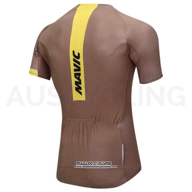 2018 Maillot Ciclismo Mavic Marron Manches Courtes et Cuissard