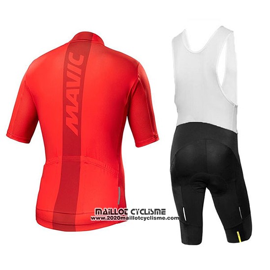 2018 Maillot Ciclismo Mavic Rouge Manches Courtes et Cuissard