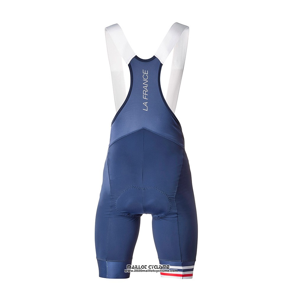 2019 Maillot Ciclismo Mavic Blanc Bleu Manches Courtes et Cuissard