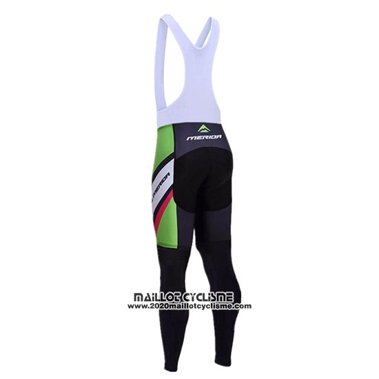 2017 Maillot Ciclismo Merida Noir et Blanc Manches Longues et Cuissard