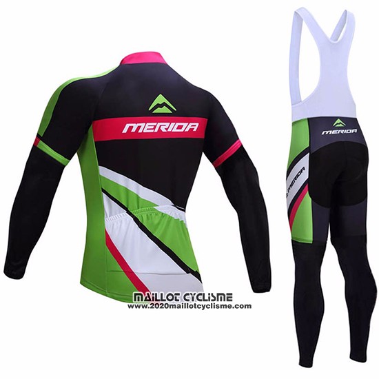 2017 Maillot Ciclismo Merida Rouge et Blanc Manches Longues et Cuissard
