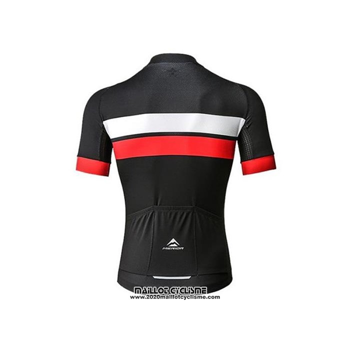 2020 Maillot Ciclismo Merida Noir Blanc Rouge Manches Courtes et Cuissard