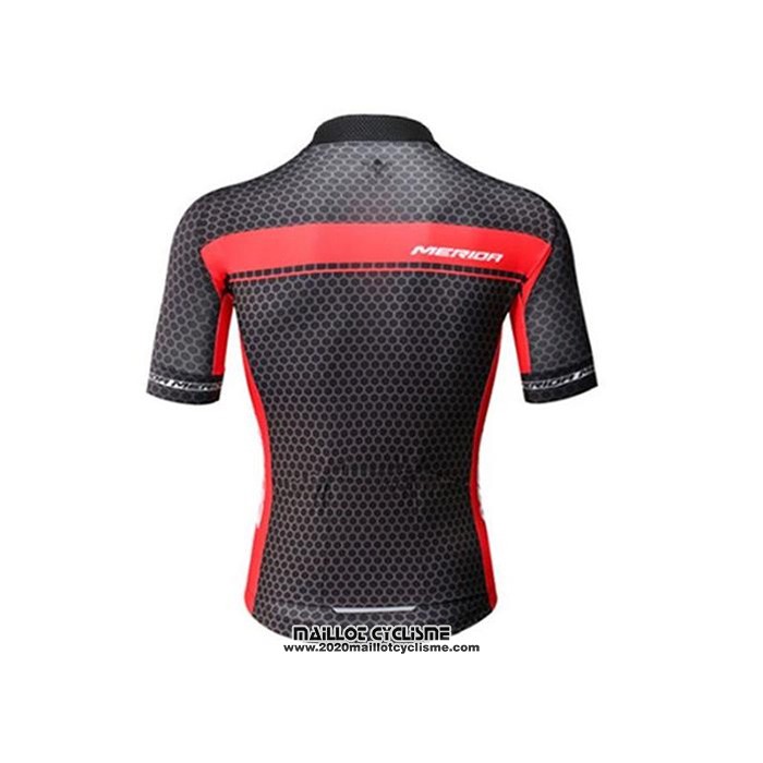 2020 Maillot Ciclismo Merida Rouge Noir Manches Courtes et Cuissard