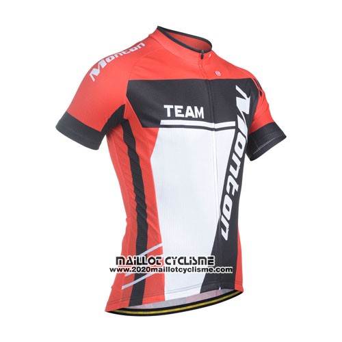 2014 Maillot Ciclismo Monton Blanc Rouge Manches Courtes et Cuissard