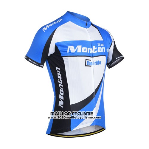 2014 Maillot Ciclismo Monton Blanc et Azur Manches Courtes et Cuissard