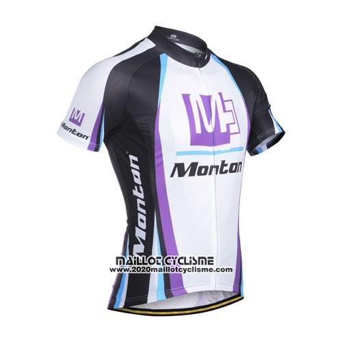 2014 Maillot Ciclismo Monton Blanc et Violet Manches Courtes et Cuissard