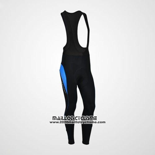 2014 Maillot Ciclismo Monton Noir et Bleu Manches Longues et Cuissard