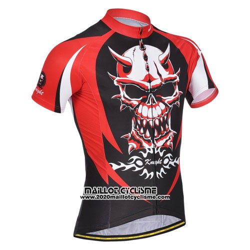 2014 Maillot Ciclismo Monton Rouge Noir Manches Courtes et Cuissard