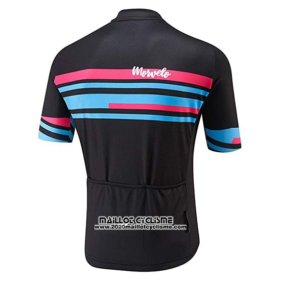 2018 Maillot Ciclismo Morvelo Noir et Bleu Manches Courtes et Cuissard