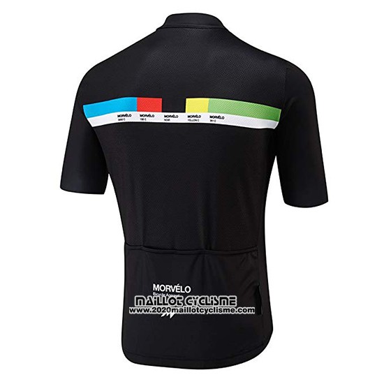 2018 Maillot Ciclismo Morvelo Noir et Jaune Manches Courtes et Cuissard