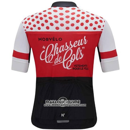 2018 Maillot Ciclismo Morvelo Rouge et Noir Manches Courtes et Cuissard