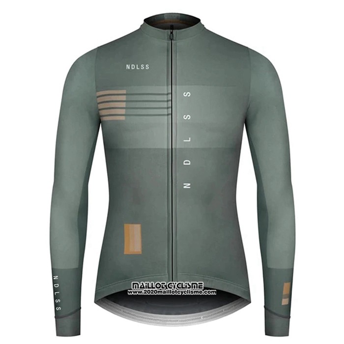 2020 Maillot Ciclismo NDLSS Gris Manches Longues et Cuissard