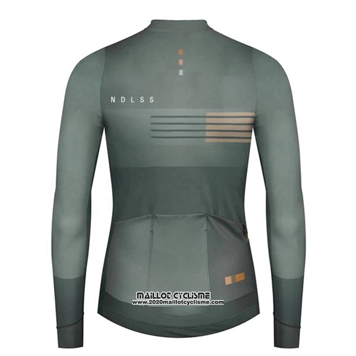 2020 Maillot Ciclismo NDLSS Gris Manches Longues et Cuissard