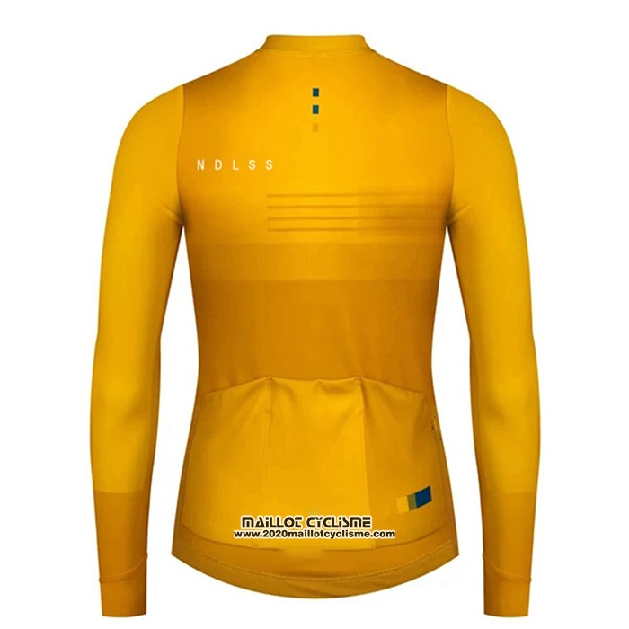 2020 Maillot Ciclismo NDLSS Jaune Manches Longues et Cuissard