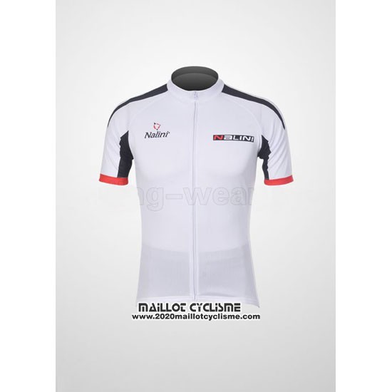 2012 Maillot Ciclismo Nalini Blanc et Noir Manches Courtes et Cuissard