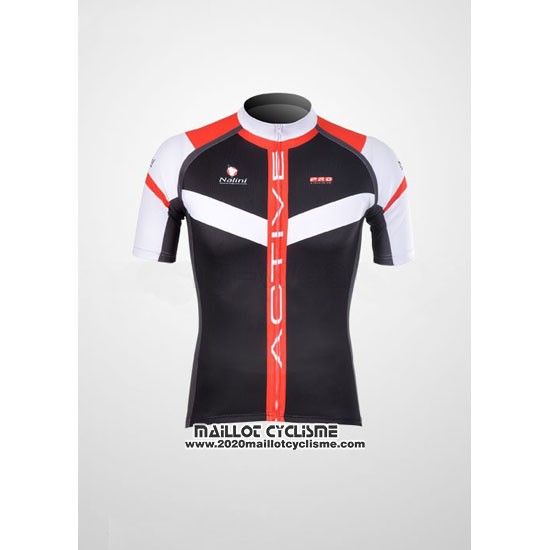 2012 Maillot Ciclismo Nalini Noir et Rouge Manches Courtes et Cuissard