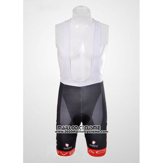 2012 Maillot Ciclismo Nalini Noir et Rouge Manches Courtes et Cuissard