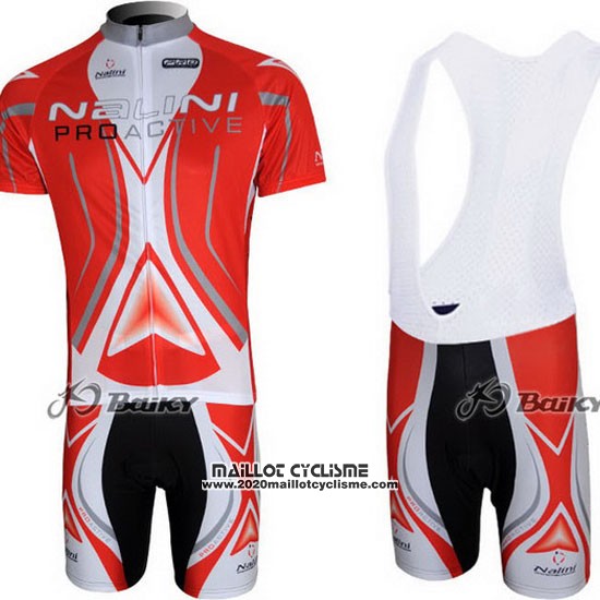 2012 Maillot Ciclismo Nalini Rouge et Blanc Manches Courtes et Cuissard