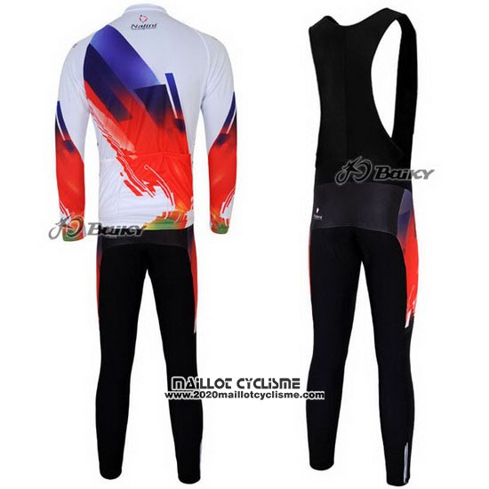 2012 Maillot Ciclismo Nalini Rouge et Blanc Manches Longues et Cuissard