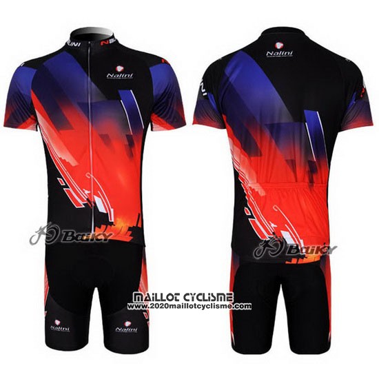 2012 Maillot Ciclismo Nalini Rouge et Noir Manches Courtes et Cuissard
