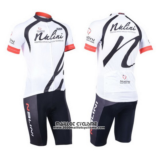 2013 Maillot Ciclismo Nalini Blanc Manches Courtes et Cuissard