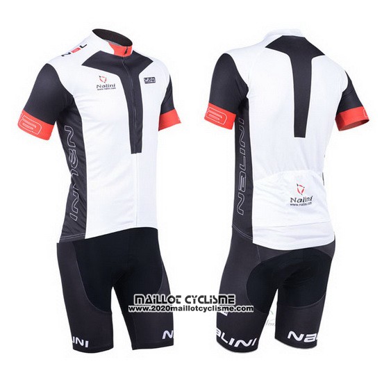 2013 Maillot Ciclismo Nalini Noir et Blanc Manches Courtes et Cuissard
