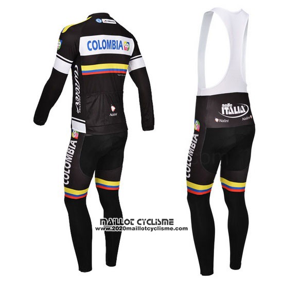 2013 Maillot Ciclismo Nalini Noir et Blanc Manches Longues et Cuissard