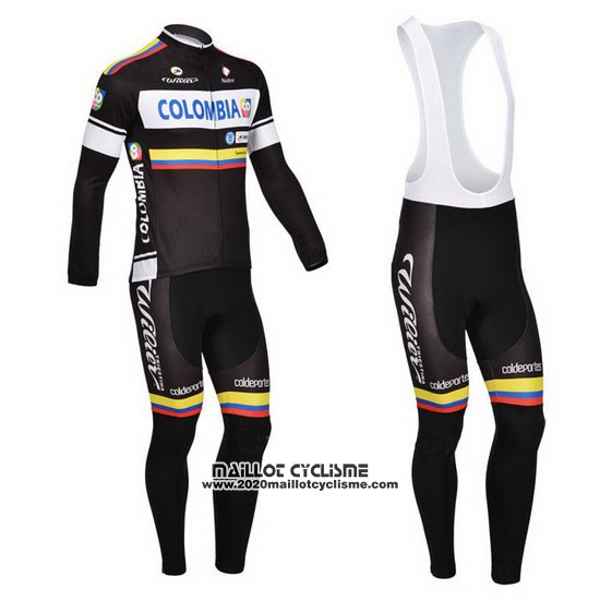 2013 Maillot Ciclismo Nalini Noir et Blanc Manches Longues et Cuissard