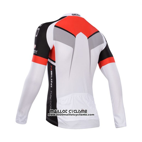 2014 Maillot Ciclismo Nalini Noir et Blanc Manches Longues et Cuissard
