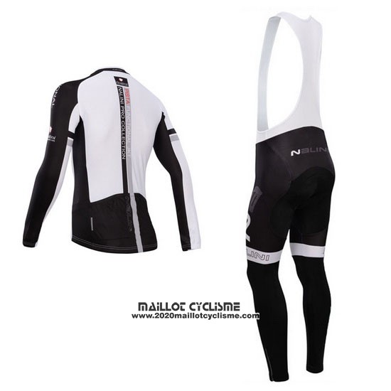 2014 Maillot Ciclismo Nalini Noir et Rouge Manches Longues et Cuissard