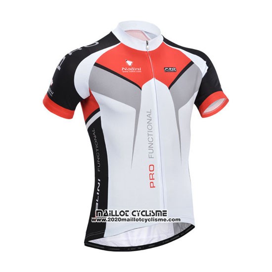 2014 Maillot Ciclismo Nalini Rouge et Blanc Manches Courtes et Cuissard