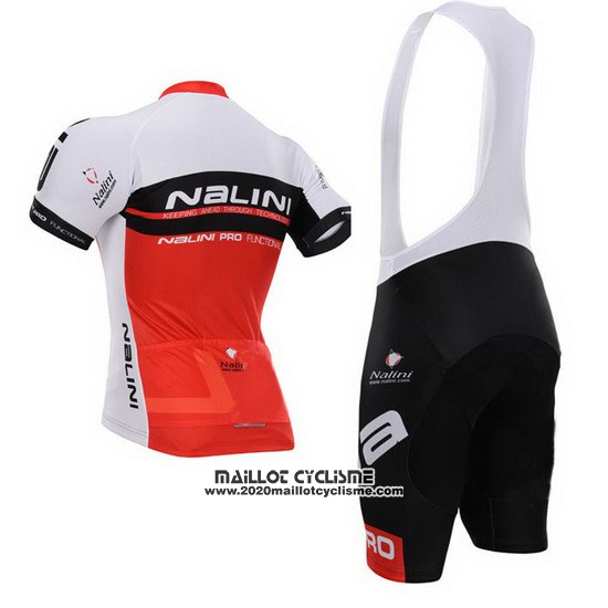 2015 Maillot Ciclismo Nalini Rouge et Blanc Manches Courtes et Cuissard
