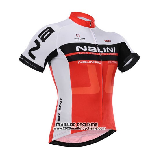 2015 Maillot Ciclismo Nalini Rouge et Blanc Manches Courtes et Cuissard