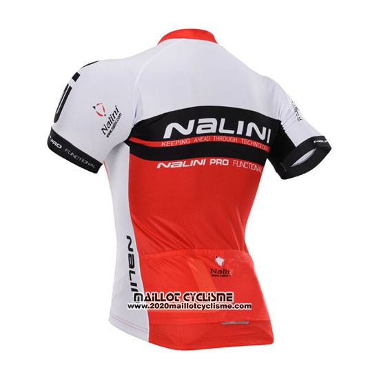 2015 Maillot Ciclismo Nalini Rouge et Blanc Manches Courtes et Cuissard