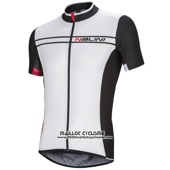 2016 Maillot Ciclismo Nalini Blanc et Noir Manches Courtes et Cuissard