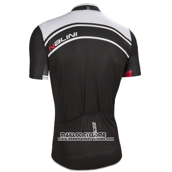 2016 Maillot Ciclismo Nalini Blanc et Noir Manches Courtes et Cuissard