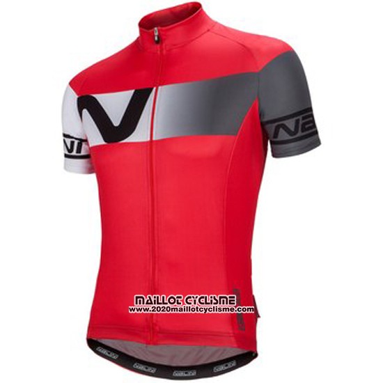 2016 Maillot Ciclismo Nalini Gris et Rouge Manches Courtes et Cuissard