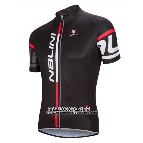 2016 Maillot Ciclismo Nalini Noir et Rouge Manches Courtes et Cuissard
