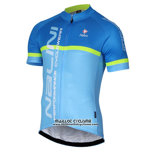 2017 Maillot Ciclismo Nalini Brivio Bleu Manches Courtes et Cuissard