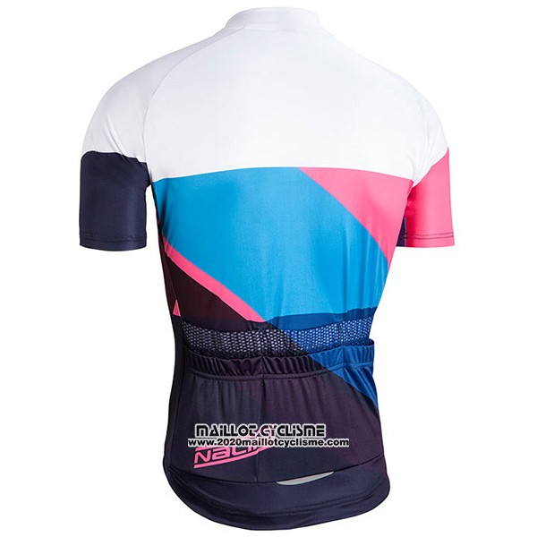 2017 Maillot Ciclismo Nalini Champion Bleu et Blanc Manches Courtes et Cuissard