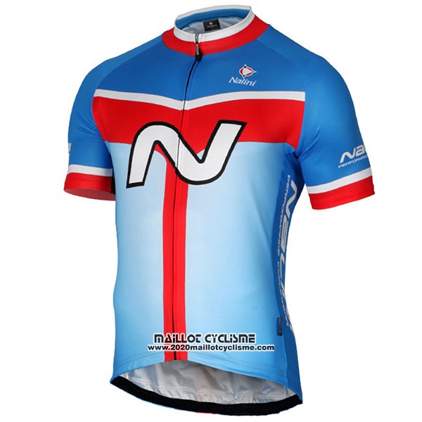2017 Maillot Ciclismo Nalini Navision Azur Manches Courtes et Cuissard