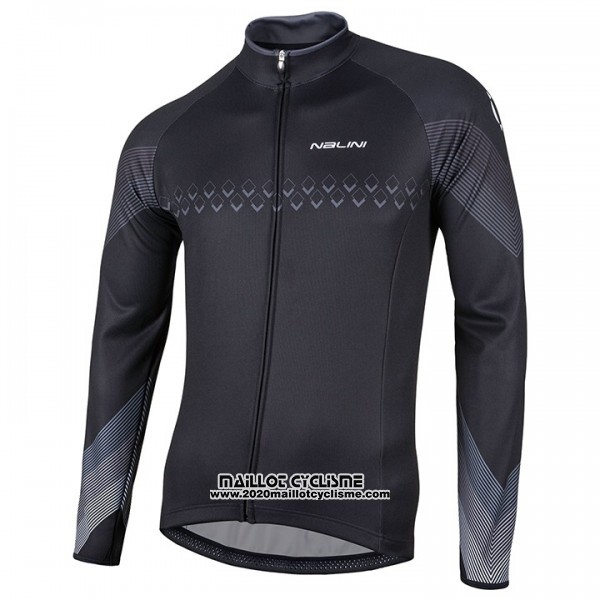 2017 Maillot Ciclismo Nalini Noir Manches Longues et Cuissard