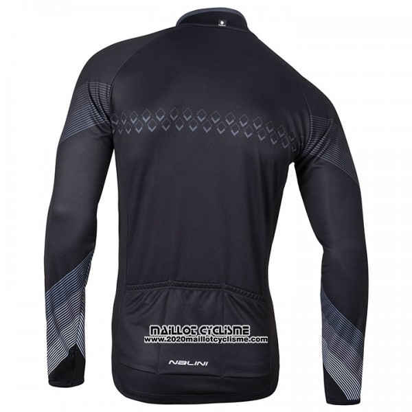 2017 Maillot Ciclismo Nalini Noir Manches Longues et Cuissard