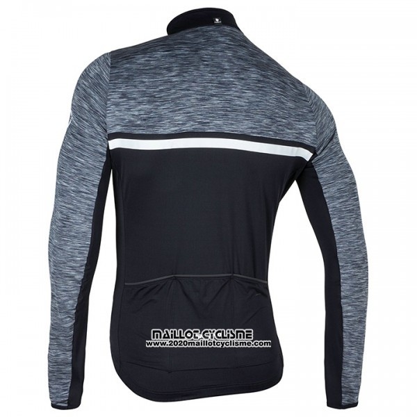 2017 Maillot Ciclismo Nalini Noir et Gris Manches Longues et Cuissard